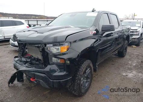 2025 Chevrolet Silverado 1500 4Wd Short Bed Custom Trail Boss z USA, uszkodzony, nr VIN 3GCUKCEDXSG303956